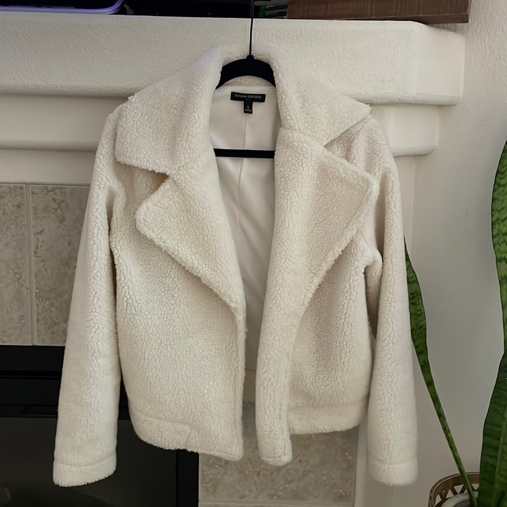 Banana Republic Sherpa Moto Jacket